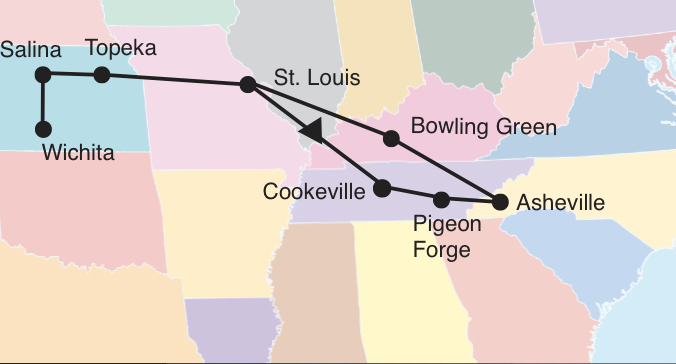 Fall in the Smokies Tour Map